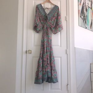 Boho 70% silk dress! One size s-l